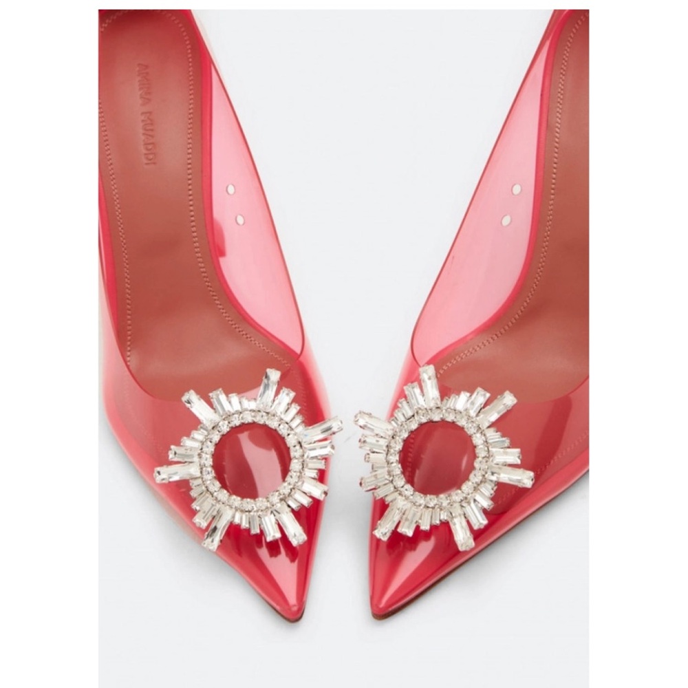 Amina Muaddi Begum PVC Pump pink never worn
